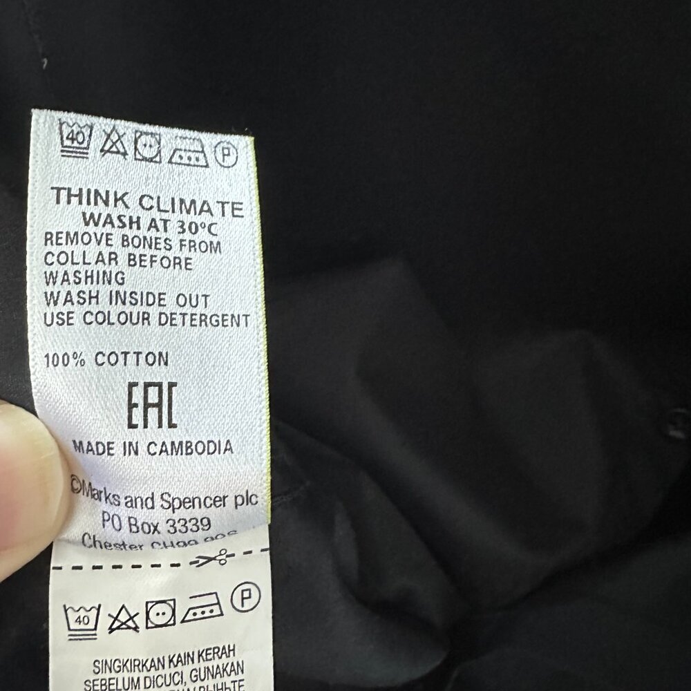 Black Marks & Spencer Autograph Tailored Fit Size 18 Dress Shirt x 2 - Picture 11 of 13